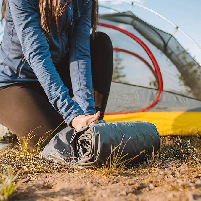 Coleman PEAK1 Sleeping Camp Pad with Integrated Valve System and Carry Bag for great for Backpacking Hiking and Rugged Car Camping Marigold