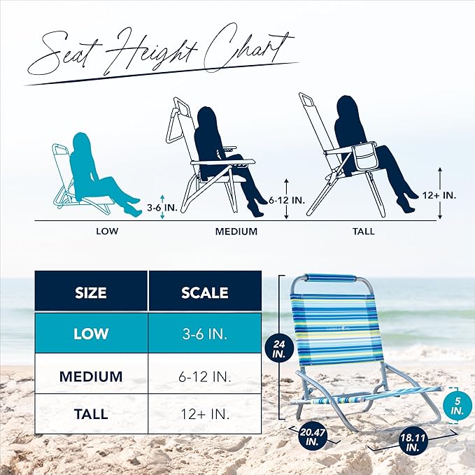 Caribbean Joe Folding Beach Chair 1 Position Lightweight and Portable Foldable Outdoor Camping Accessories Red