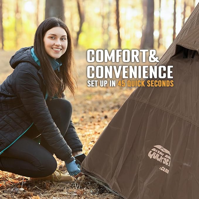 CLAM Quick-Set A-Frame Tent 8 x 8 Ft Portable Outdoor Hiking Camping Shelter Apex