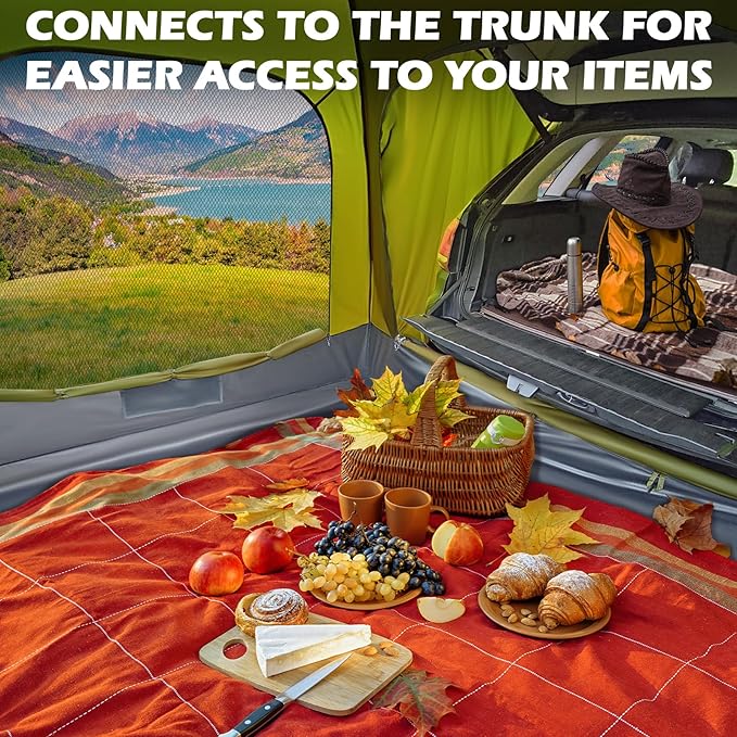 SUV Tent Rectangle Car Tent for Family Waterproof &amp Windproof for Car Camping Large Camping Tents with Storage Bag SUV Van Jeep