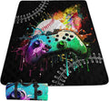 Outdoor Picnic BlanketPortable Sandproof Waterproof Picnic MatGamepad Baseball Printed Camping Beach Mat for Sand and Wet Grass Hiking (Gamepad Baseball L)