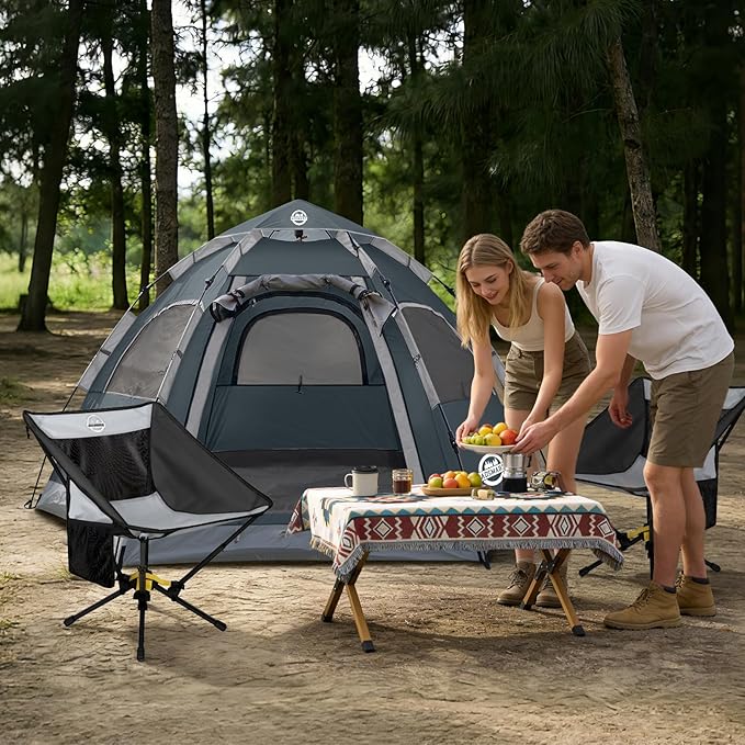 ADSMART Instant Tents for Camping 2/3/4/5 Person Tent Waterproof Easy Setup Sets Up Backpacking Tents with Carry Bag for Outdoor Hiking