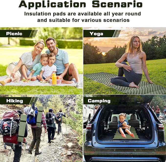 Closed Cell Foam Sleeping PadFolding Sleeping Pad BackpackingMoisture-Proof Foldable Sleeping Pad LightweightSleeping Mat for Camping Hiking Backpacking Car Camping Mats