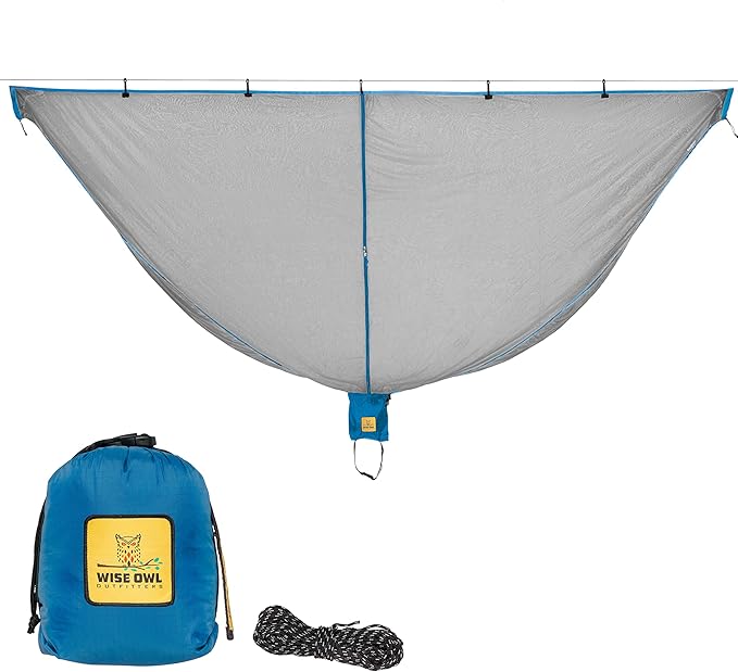Wise Owl Outfitters Hammock Bug Net – Mosquito Net for Hammock Lightweight Bug Netting for Camping Hiking Backpacking Forest &amp Outdoor Use