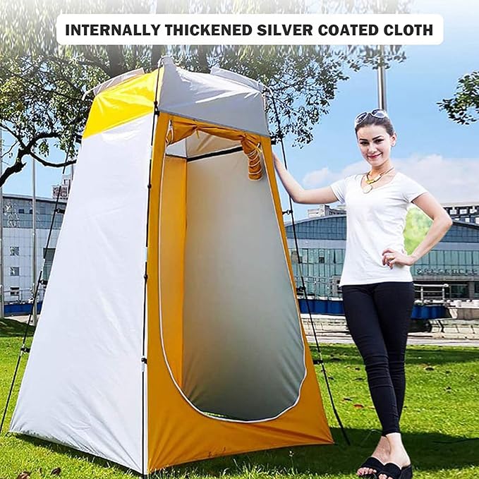 Pop-Up Changing Tent 190T 47x47x75 Changing Tent with Window &amp Door Camping Supplies with Windproof Rope &amp Peg Water &amp Sun Proof for Outdoor