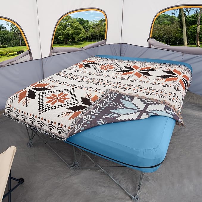 KAMPKEEPER Camping CotCamping Cots for AdultsFolding Camping Cot with Inflatable Air Mattress and Carry Bagfor Outdoor Travel Camp Beach Vacation (not Included The Airpump)