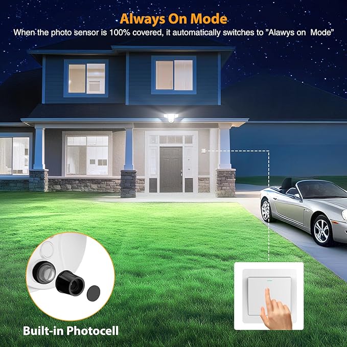 Onforu Dusk to Dawn Outdoor Lighting90W 10000LM Flood Lights OutdoorIP66 Waterproof White LED Security Light with Photocell6500k Daylight 4 Heads Exterior Light Fixture for YardPatioGarden