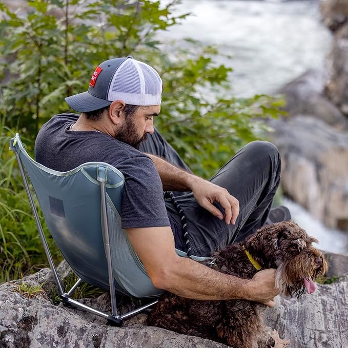 Grand Trunk Mayfly Low Profile Ground Chair – Lightweight Packable &amp Reclining Festival Chair Quick Setup Stable &amp Versatile for Camping Concerts Beach &amp Outdoor Events