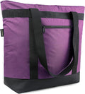 BeeGreen Cooler Bag Soft Insulated Tote for Beach Travel Grocery Shopping Lunch Portable Large Ice Coolers with Handle Hard Freezer Bags with Zippered Top Foldable Leakproof Delivery Totes Purple