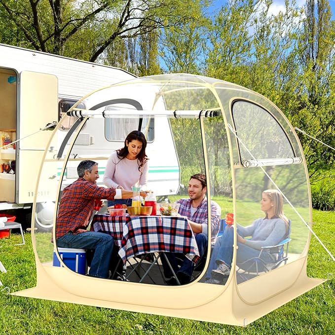 Goplus Sports Tent Instant Pop up Weatherproof Shelter Portable &amp Foldable Outdoor Clear View Bubble Tent w/Carrying Bag Floor Mat Watch Sports Events Camping