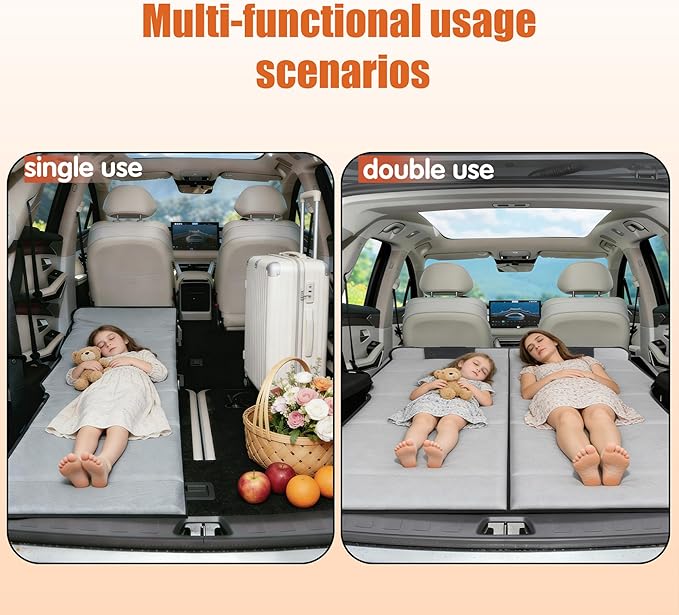 Non Inflatable Car Mattress for SUVs Foldable Trunk Sleeping Pad for Car Camping Inflation-Free Portable Sleeping Mattress for Road Trips Travel Beach &amp Outdoor Use