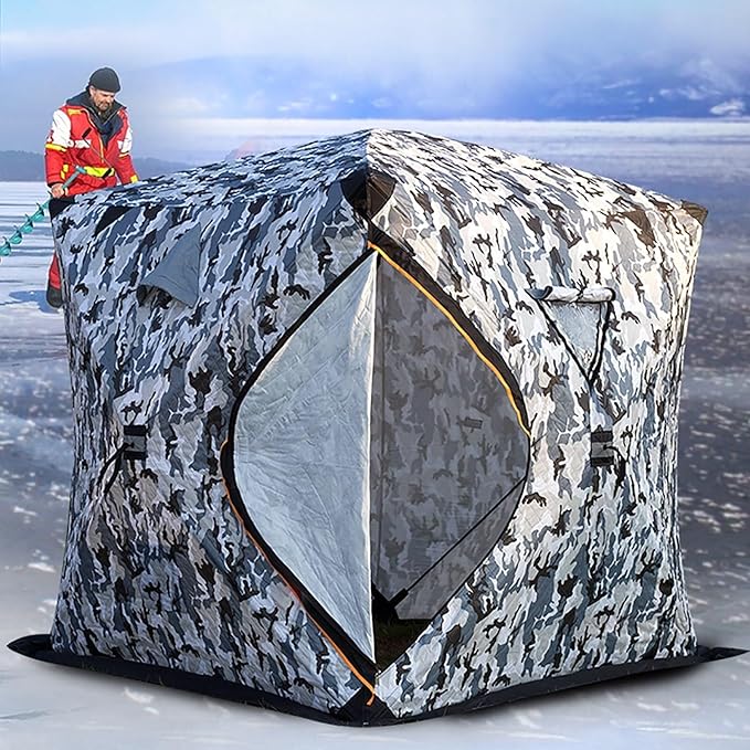 Ice Fishing ShelterIce Fishing TentCold and Warm ProtectionExtra Large SpaceEasy to Open Quicklyfor Night Fishing