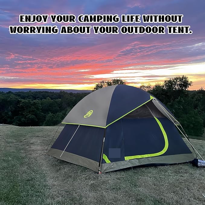 3 PCS Tent Poles Replacement for Coleman 4 Person Sundome Camping Tent Camping Tent Accessories for Coleman Sundome Tent Pre-Assembled Replacement Poles