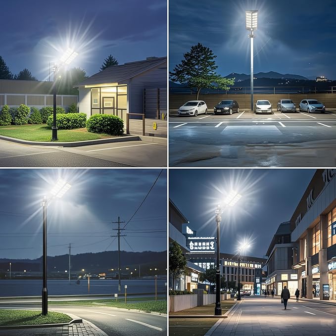 loyoele 9000W Solar Street Lights Outdoor 120000LM Commercial Parking Lot Light 7000K Solar Flood Outdoor Lights IP67 Waterproof with Motion Sensor for RoadGarden Basketball Courts