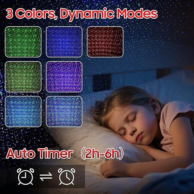 Christmas Projector Lights Outdoor RGB Red Green Blue Firefly Laser Light Projector IP65 Waterproof Holiday Landscape Lighting for Yard House Garden Moving Galaxy Star Show Christmas Decorations