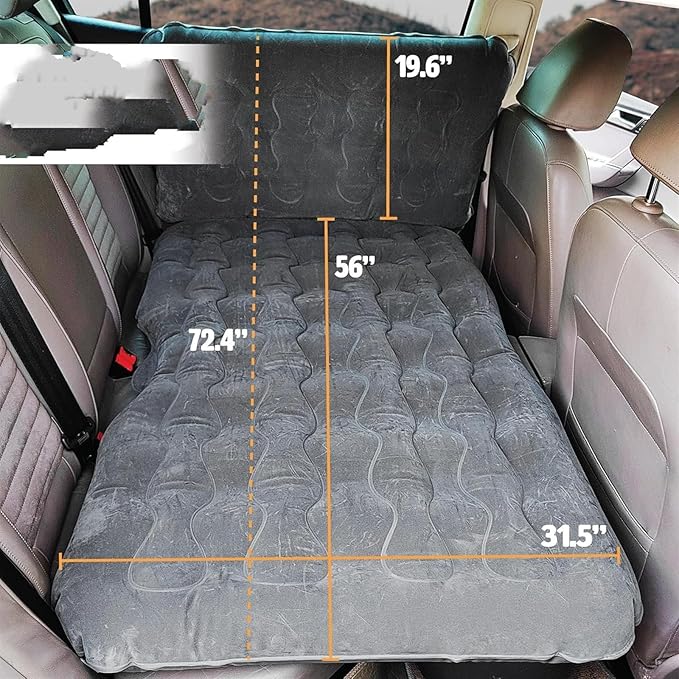 Inflatable Mattress Car SUV Camping Bed Car Inflatable Mattress PVC Flocking Material 184x80x12.7cm