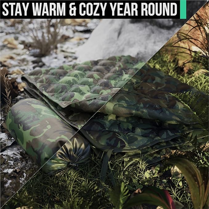 Woobie Blanket Poncho Liner Army &amp Military Blanket | Insulated Thermal Camping Blanket | USGI Waterproof Army Gear &amp Military Gear