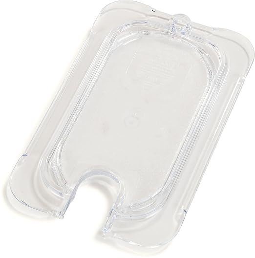Carlisle FoodService Products 10337U07 StorPlus Ninth Size Polycarbonate Universal Flat Surface Notched Food Pan Lid Clear (Pack of 6)