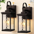 VIANIS 2 Pack Dusk to Dawn Outdoor Wall Sconce Oil Rubbed Bronze Farmhouse Exterior Lighting Fixtures Wall Mount for House 100% Aluminum Waterproof Outside Porch Light for Garage Patio