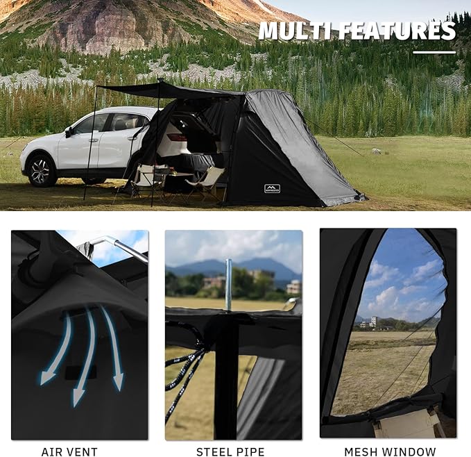 KAMPKEEPER SUV Car Tent Tailgate Shade Awning Tent for Camping Vehicle Camping Tents Outdoor Travel