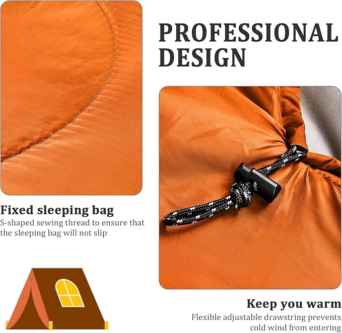 ECOOPRO Warm Weather Sleeping Bag - Portable Waterproof Compact Lightweight Comfort with Compression Sack - Great for Outdoor Camping Backpacking &amp Hiking-83 L x 30 W Fits Adults