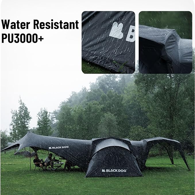 Blackdog Camping Canopy Tent - Quick Easy Set up Instant Pop up Tents for Camping 4-6 Person UV Resistant Sun Shelter for Sporting Events Family Camping Trip Outdoor Activities