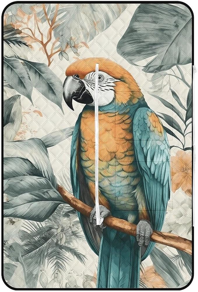 Zipper Birds in The Jungle Style Picnic Mat Suitable for Travel Camping Park Or Home Use
