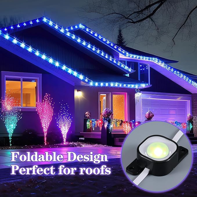 120 Set Light Clips for Govee H706 H806 Mounting Clips with 250 Screws Compatible with Govee Pro Permanent Outdoor Lights Extension Install Firmly (Black)