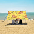 Cartoon Capybaras Grass Camping Sun Shelter Beach Tent Portable Beach Sun Shade Outdoor Canopy for Camping Trips Fishing Picnic