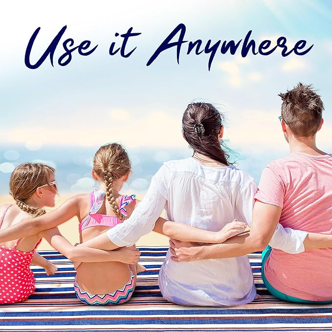 scuddles 60 x 80 Extra Large Outdoor Picnic Blanket – Waterproof Foldable Travel Mat for Beach Camping Grass Lawn Park – Dual Layer Sand-Free Soft Throw Rug Fits 4 Adults Summer Accessories