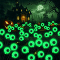 Halloween Decorations Outdoor 6 Pack 36 LED Solar Scary Eyeball Swaying Lights Green Solar Firefly Light Waterproof Outdoor Garden Lights for Halloween Yard Garden Lawn Party Flower Bed