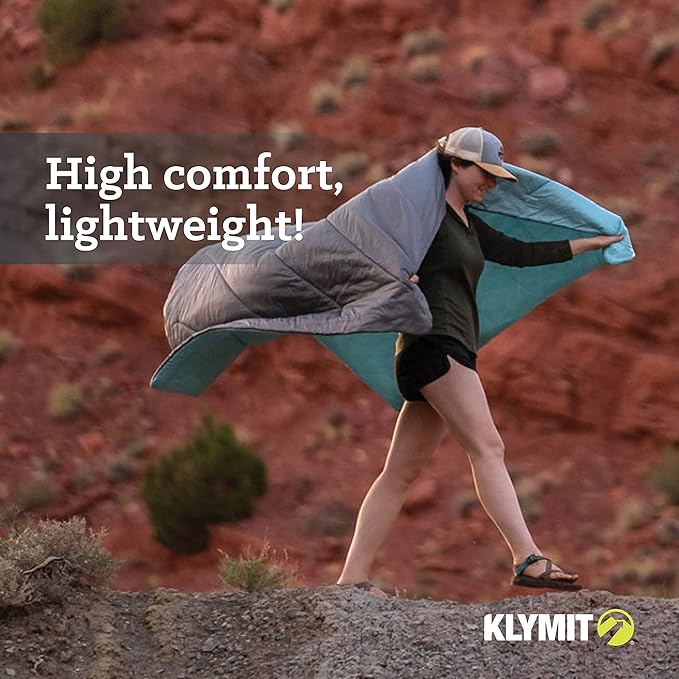 Klymit Horizon Packable Camping Blanket and Comforter Blue/Black