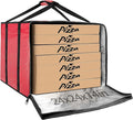 Large Pizza Delivery Bag Insulated 24x 24 x14 Red Pizza Warmer Bag for Food Delivery Pizza Carrier Insulated Bags Keep Your Pizza Hot and Fresh Perfect for Deliveries and Personal Use