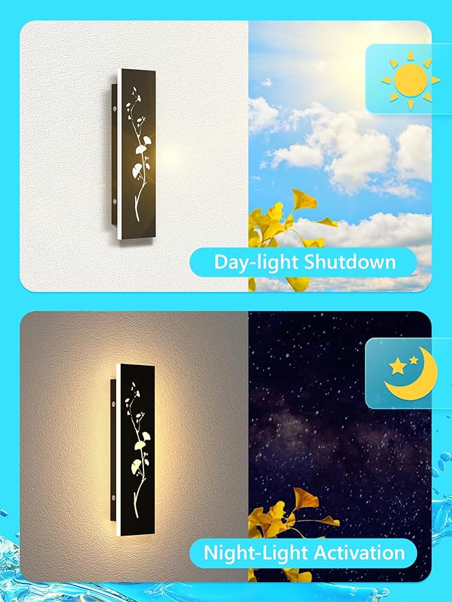 Modern Outdoor Wall Lights 31.5 inch LED Long Wall Sconce 3000K Exterior Light Fixture Porch Lights 32W Exterior Lighting Fixtures for Patio Balcony Terrace Garden