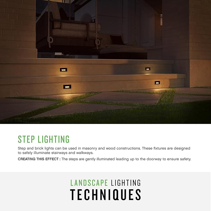 Hinkley Landscape Taper 1563BZ Horizontal 12v Step Light Low-Voltage Integrated LED Recessed Mount Safe for Wet Conditions Wiring Kit Included Bronze Finish