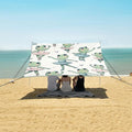 Ballerina Frogs Seamless Pattern Camping Sun Shelter Beach Tent Portable Beach Sun Shade Outdoor Canopy for Camping Trips Fishing Picnic