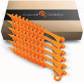 GROUNDGRABBA Lite Orange Tent Stakes - Tent Stakes for Sand | Screw in Earth Ground Anchors for Maximum Grip and Longevity in Soft Surfaces - 6 Pack