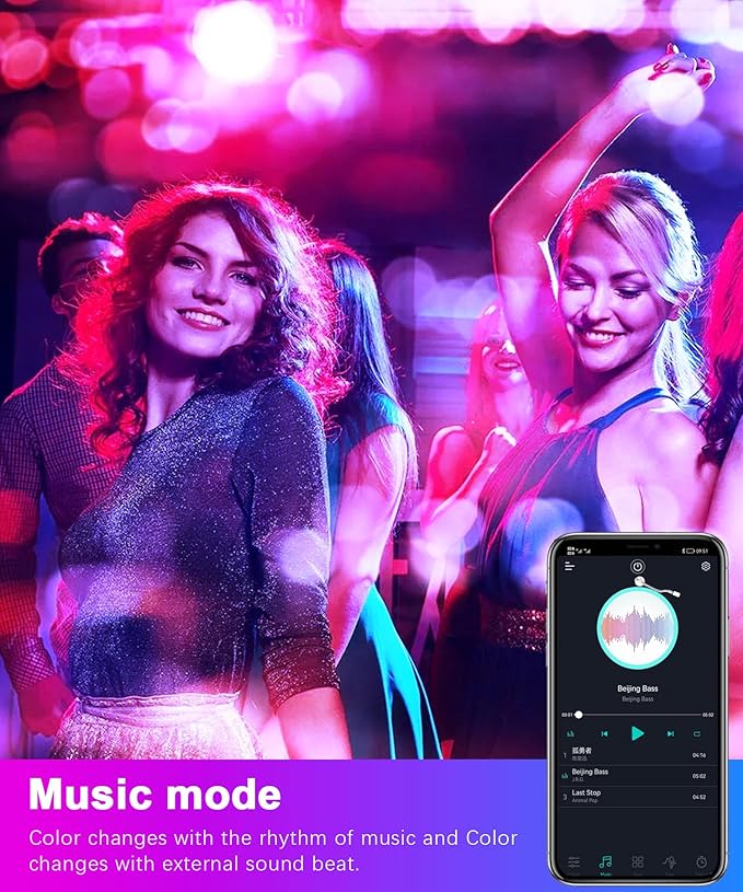 120W LED Stage Wash Light Bar 2 Pack RGBCW IP66 Waterproof RGB Color Changing DJ Light Bar with Remote and APP Control Smart Flood Lights for Outdoor Halloween Party Event Uplighting Wall Wash