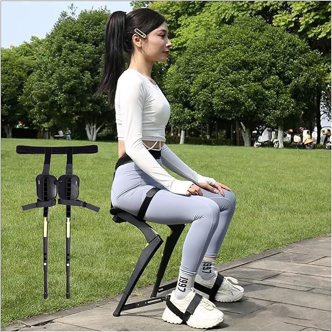 Invisible Chair Wearable Leg Ergonomic Lightweight Chair 3 Adjustable Heights Portable Foldable Magic Seat Camping Stool for Indoor Outdoor