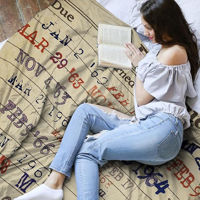 Reading Blanket Gifts for Book Lovers Book Gift for Women Book Blanket 60x 50 Librarian Gifts Birthday Christmas Thanksgiving Gift for Women