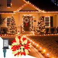 Minetom C9 Christmas Lights Outdoor 88FT 110LED String Lights with 8 Mode Waterproof Connectable UL Certified C9 Christmas Decorations for Indoor Outdoor Patio Roofline Decor Red＆Warm White