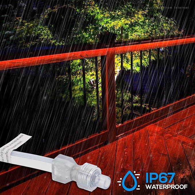 TORCHSTAR Premium 50ft LED Neon Rope Light Easter &amp Spring Decoration Outdoor IP67 Waterproof 120V UL Plug ETL Connectable Neon Light Strip for Shop Sign Max 3 Sets(150FT) Red Light
