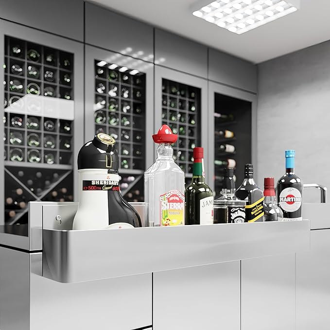 36 in. Single Tier Stainless Steel Speed Rail Rack for Commercial Bars NSF