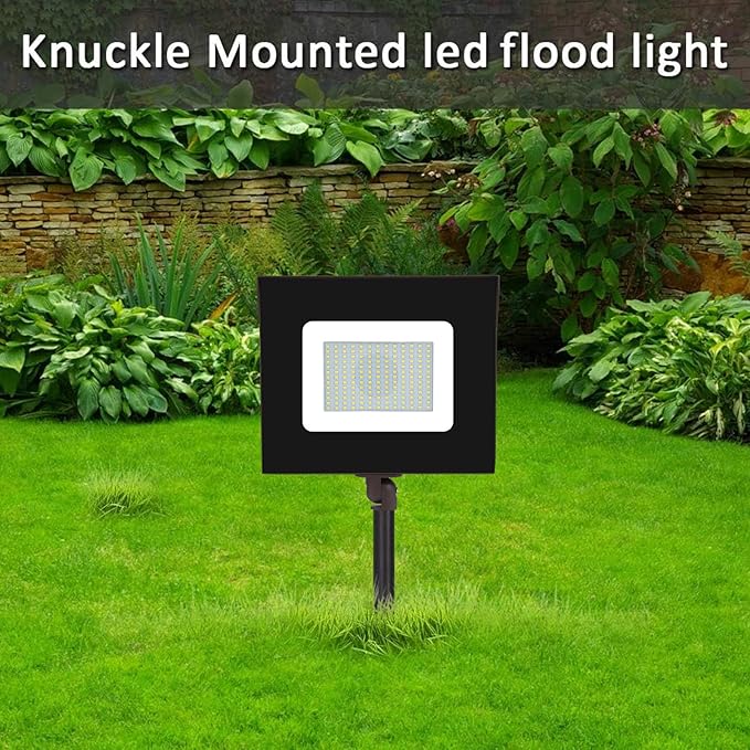 LED Flood Lights Outdoor 100W 13000LM IP65 Waterproof Adjustable Knuckle Mount LED Security Light800W Halogen Equiv5000K Daylight Dusk to Dawn Flood Light for Yard Garage2 Pack