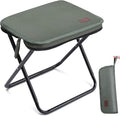 MOONCY Portable Stool 13 Inch Small Folding Stool for Adults Ultralight Green Camping Stools for Hiking and Fishing Hold Up to 265 LBS