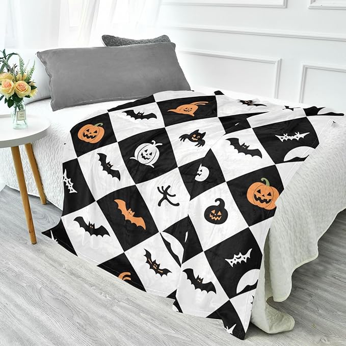 Throws For Couch Halloween White Skeleton Bed Throw Blanket 50 x 70 Inch
