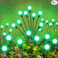 Solar Garden Lights Outdoor Waterproof 4 Pack 32 LED Swaying Light Firefly Light Outdoor Decor Lights for Garden Gifts for Pathway Party Christmas Decoration Green