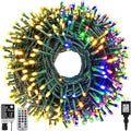 QUWIN Outdoor Christmas String Lights 180Ft 500 LED UL Certified 11 Lighting Modes Indoor &amp Outside Christmas Tree Lights for Christmas Tree Patio Holidays Party ﻿
