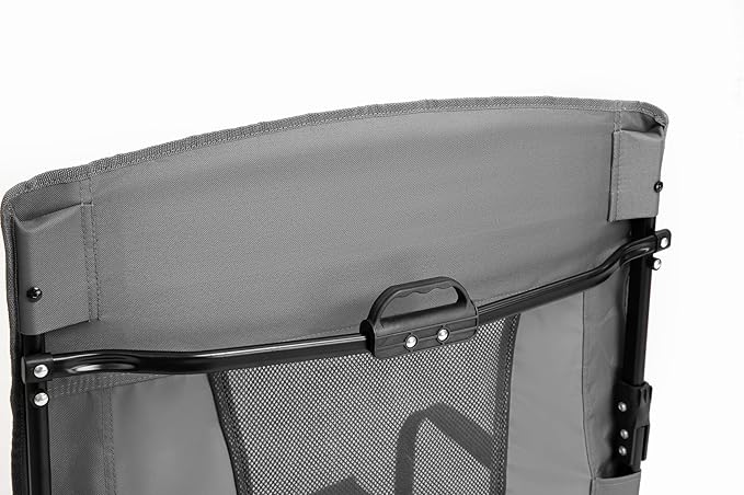 Foldable Directors Chair Heavy Duty Outdoor Camping Chair with Side Table and PocketOversized Rocking Lawn Chair for FishingBeachSport Events (Gray)