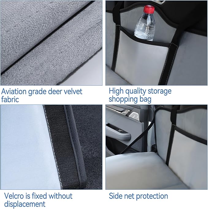 Car Rear Seat Mattress Extension Plate Foldable Car Mattress Portable Mattress for Sleeping Increase Travel Space Mattress Accessories for SUV Trunk Model Y/3 (Grey)